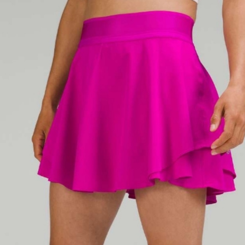 LULU LONG COURT RIVAL SKIRT PINK/PURPLE